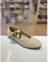 Bej Gold Tokalı Cilt Klasik Babet