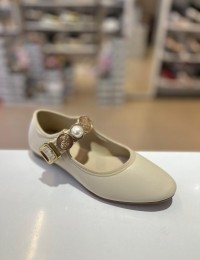 Bej Gold Tokalı Cilt Klasik Babet