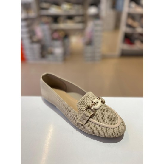 Bej Kelebek Toka Triko Babet