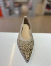 Bej Sivri Burun Bakır Taş Sıvama Triko Babet