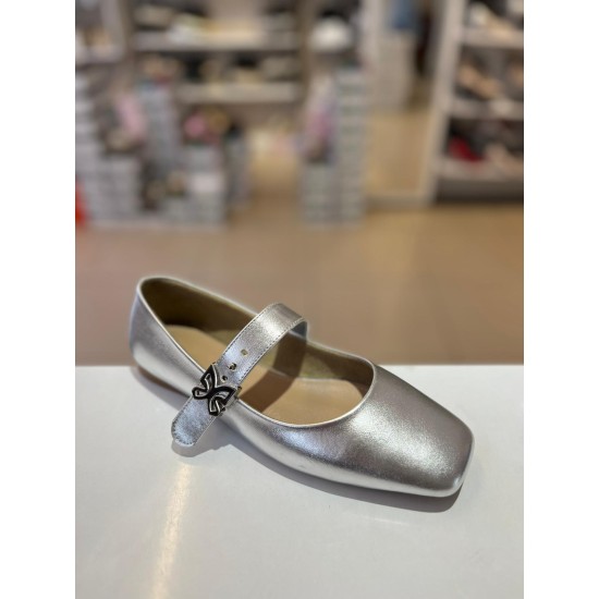 Gümüş Gold Kelebek Toka Balerin Babet