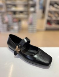 Siyah Gold Kelebek Toka Balerin Babet