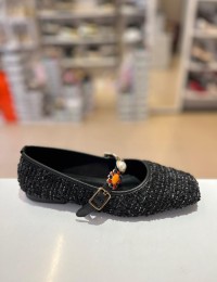 Siyah Gold Tokalı Tüvit Babet