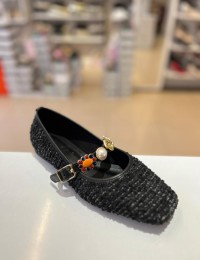 Siyah Gold Tokalı Tüvit Babet