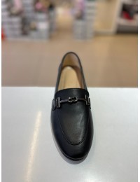 Siyah Tokalı Düz Klasik Babet