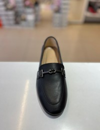 Siyah Tokalı Düz Klasik Babet