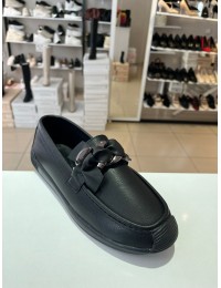 Siyah Ortopedik Taban Düz Taban Sarma Babet