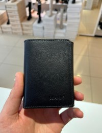 Siyah Erkek Mıknatıslı Grande Deri Kartlık