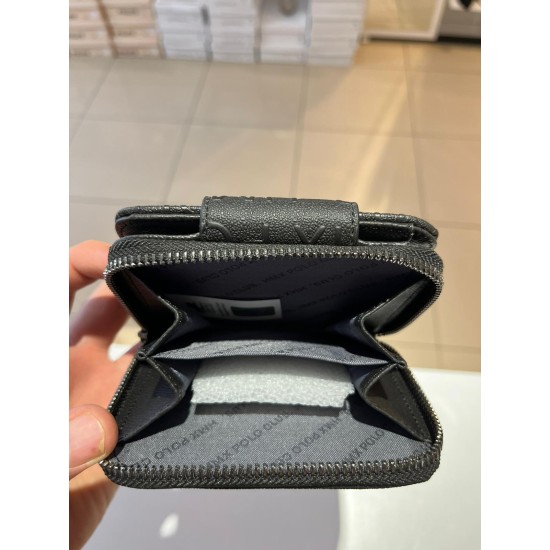 Siyah Kadın Çıtçıtlı Fermuarlı Mini Cüzdan