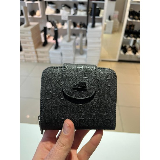 Siyah Kadın Çıtçıtlı Fermuarlı Mini Cüzdan
