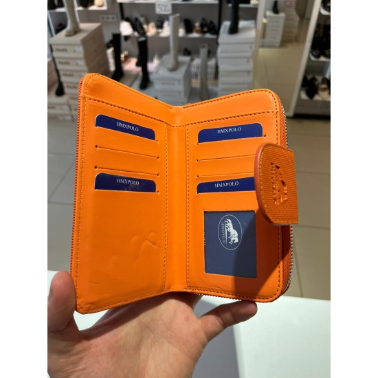 Turuncu Mıknatıslı Hmx Polo Şans Cüzdanı
