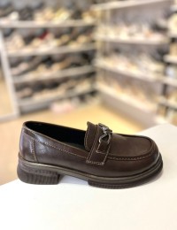 Acı Kahve Gold Tokalı Ortopedik Taban Loafer