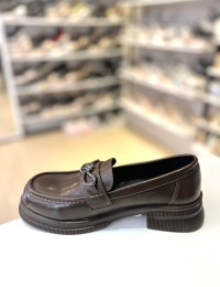 Acı Kahve Gold Tokalı Ortopedik Taban Loafer