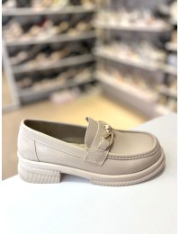 Bej Gold Tokalı Ortopedik Taban Loafer