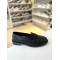 Siyah İnce Taban Düz Loafer