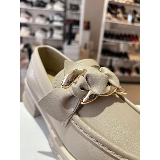 Bej Ortopedik Taban Sarma Loafer