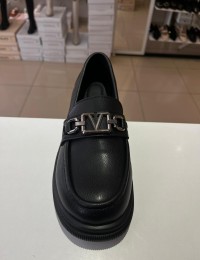 Siyah Ortopedik Taban V Toka Loafer