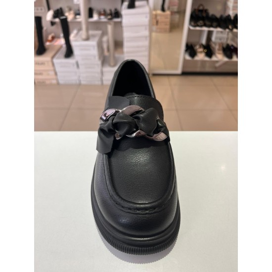 Siyah Ortopedik Taban Sarma Loafer