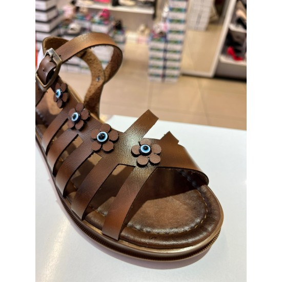 Taba Nazar Boncuk Detay Kilteli Sandalet