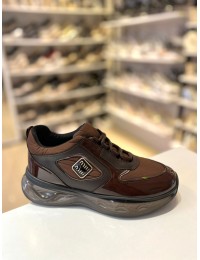 Acı Kahve Rugan Gold Tokalı Bağcıklı Spor Ayakkabı