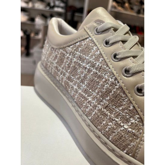 Bej Channel Spor Ayakkabı