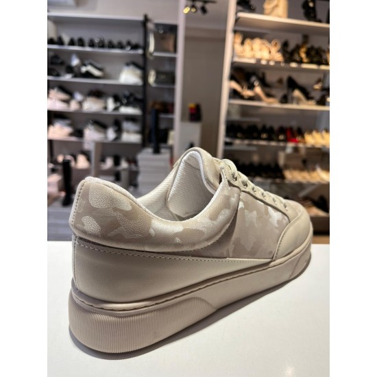 Bej Kamuflaj Spor Ayakkabı