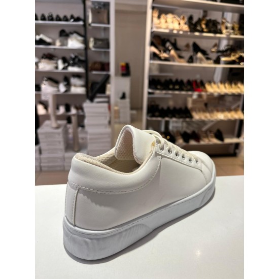 Beyaz Düz Klasik Spor Ayakkabı