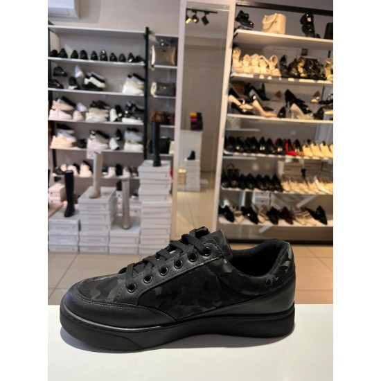 Siyah Kamuflaj Spor Ayakkabı