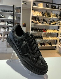 Siyah Kamuflaj Spor Ayakkabı