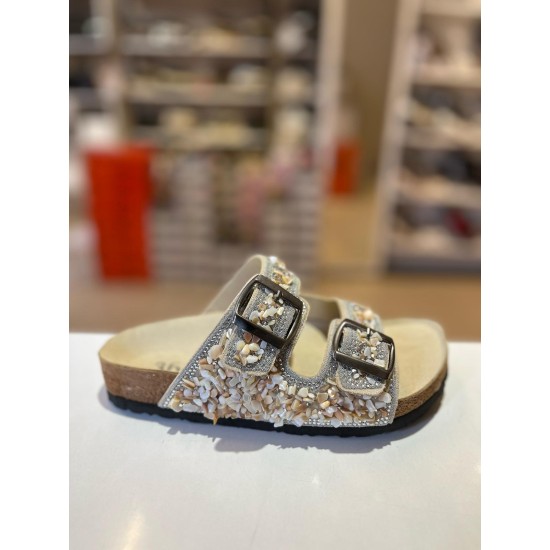 Hco Bej Çakıl Taşlı Kilteli Terlik