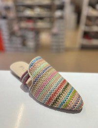 Renkli Düz Taban Hasır Terlik