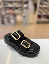 Siyah Düz Taban Zara Kilteli Terlik