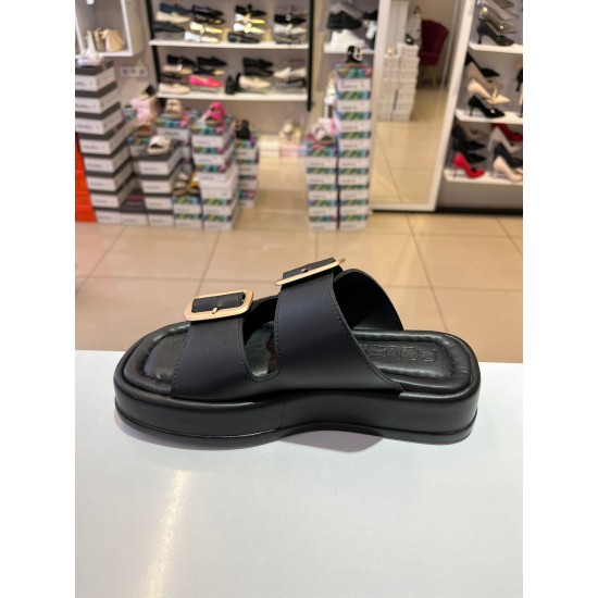 Siyah Düz Taban Zara Kilteli Terlik