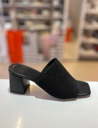 Siyah File Doku Topuklu Terlik