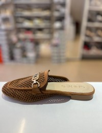 Taba Süet Gold Tokalı Düz Taban Terlik