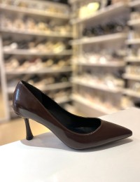Acı Kahve Rustik Düz Klasik Topuklu Stiletto