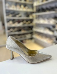 Gold Snake Doku Düz Klasik Stiletto