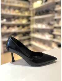 Siyah Rustik Düz Klasik Topuklu Stiletto